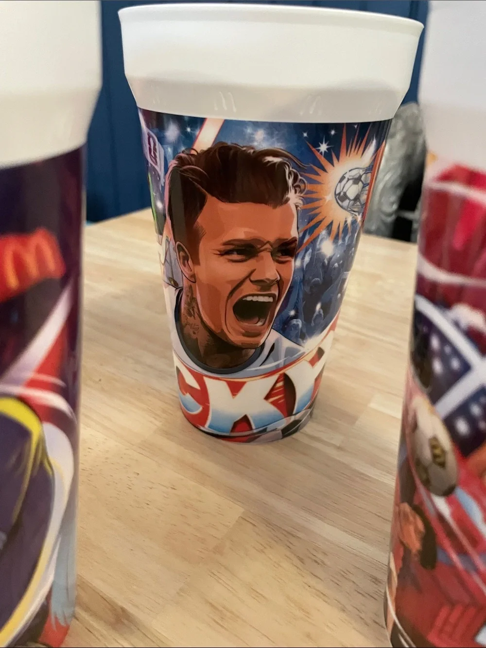McDonald's FIFA Collectible Cups Lot of 5 New Beckham Son Henry Pulisic Gimenez